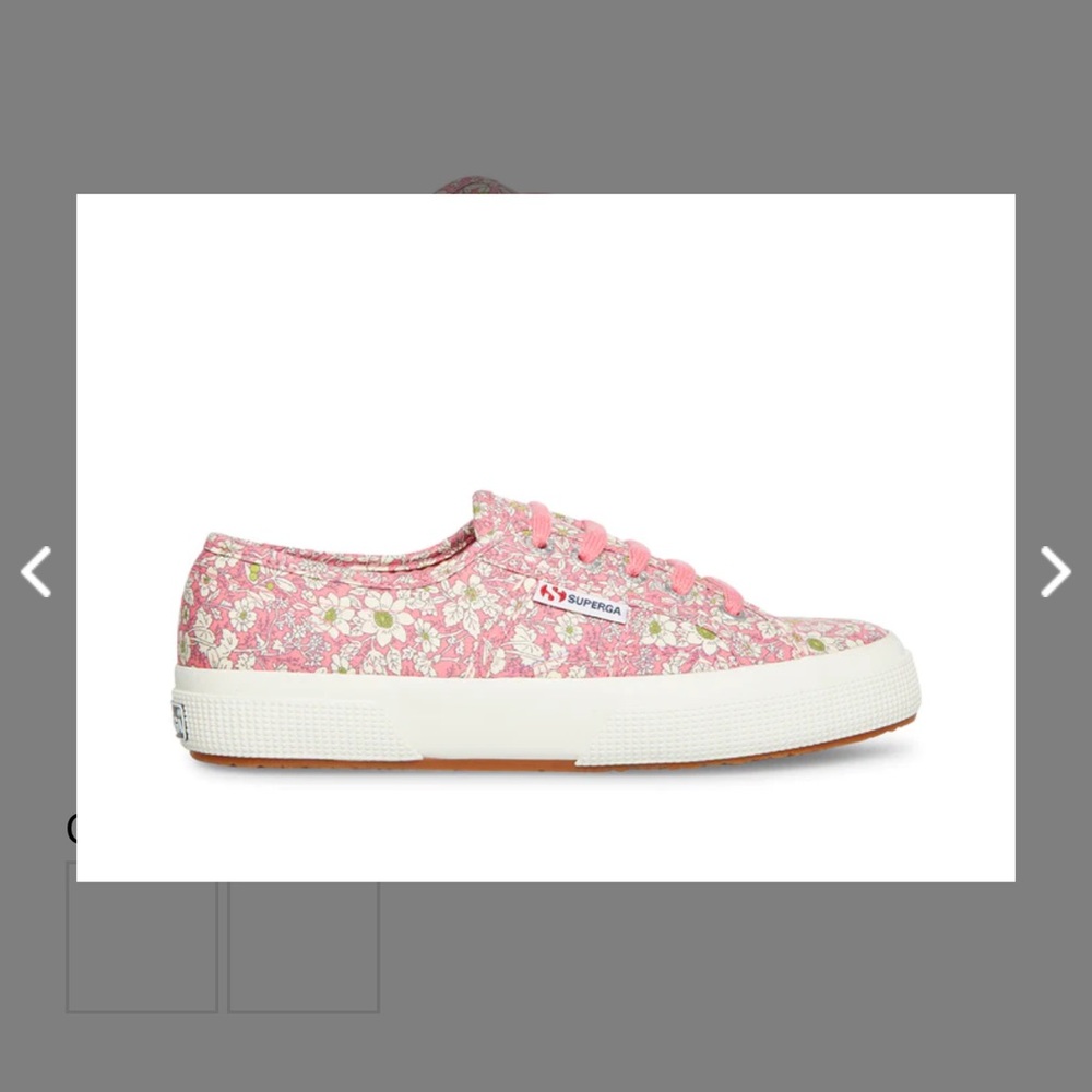 NWT Superga 2750 flower print mauve size 37 / 6.5